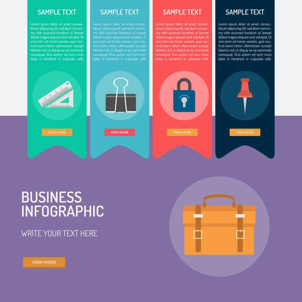 Infographic Business Conceptual Design — Stock Vector