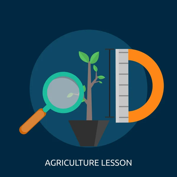 Jordbruk lektion konceptuell Design — Stock vektor