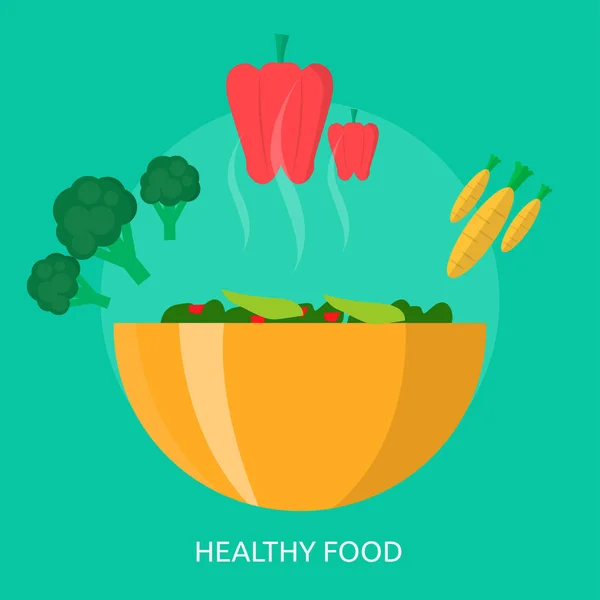 Healthy Food Conceptual Design — Stock Vector