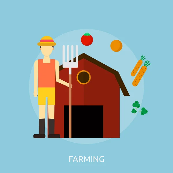 Diseño conceptual de la agricultura — Vector de stock