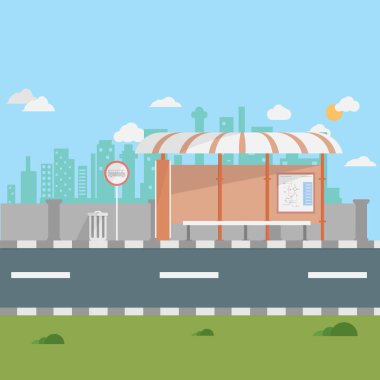 Otobüs terminalinde sabah arka plan