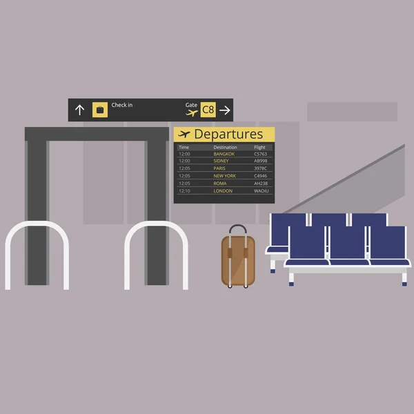 Concepto de fondo del aeropuerto — Vector de stock