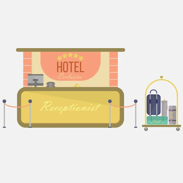 Concept de fond d'hôtel — Image vectorielle