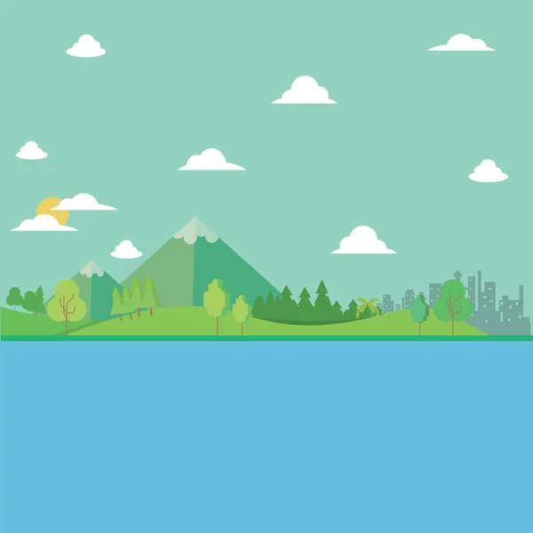 Concepto de fondo del paisaje — Vector de stock