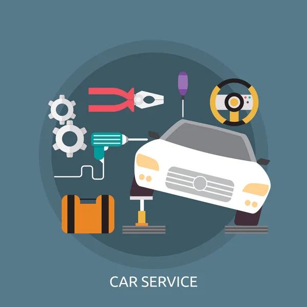Autó szolgáltatás tervrajz — Stock Vector
