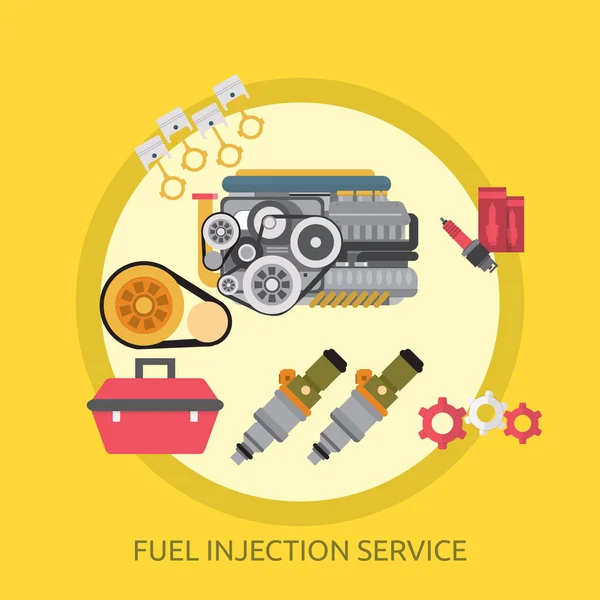 Service d'injection de carburant Conception conceptuelle — Image vectorielle