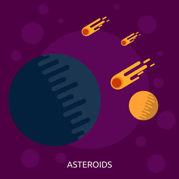 Asteroids Conceptual Design — Stock Vector