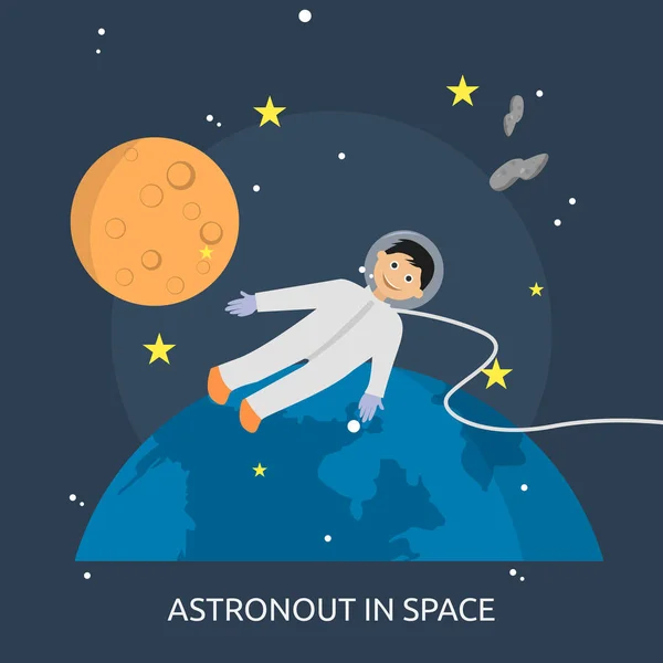 Astronaut im Weltraum — Stockvektor