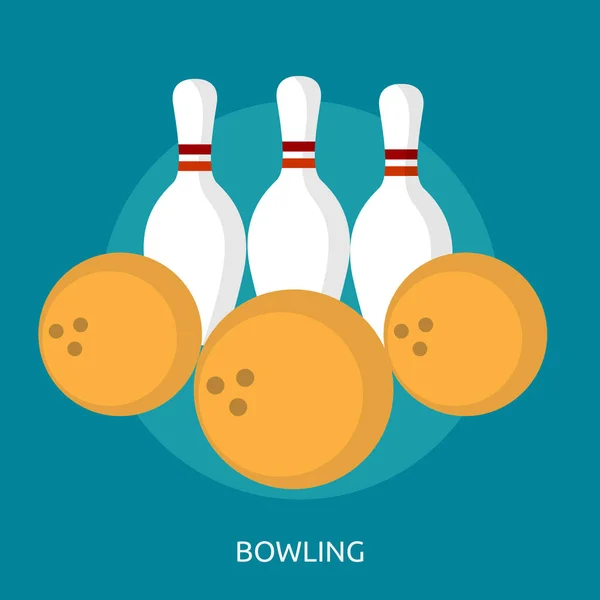 Bowling conceptontwerp — Stockvector