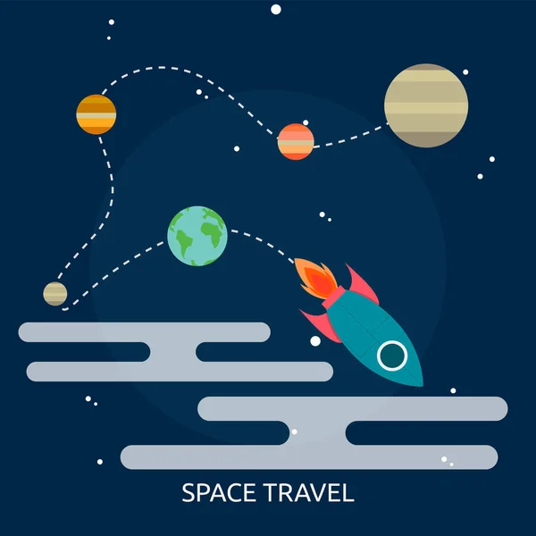 Space Travel-conceptuele ontwerp — Stockvector