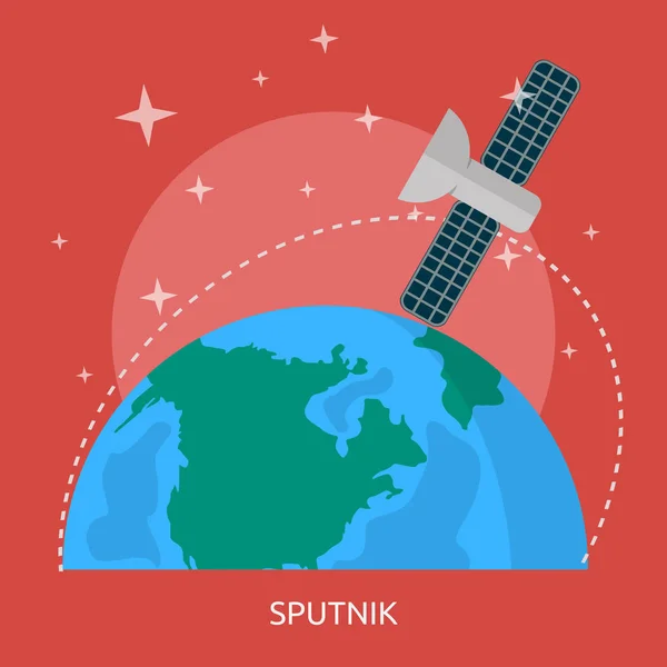 Sputnik Conceptual Design — Stock Vector