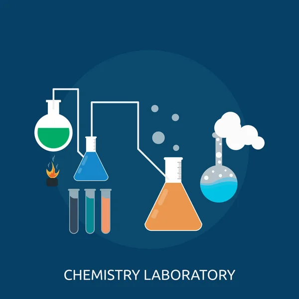 Laboratorio de química Diseño conceptual — Vector de stock