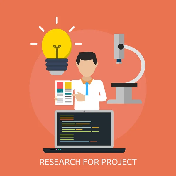 Investigación para el diseño conceptual del proyecto — Archivo Imágenes Vectoriales