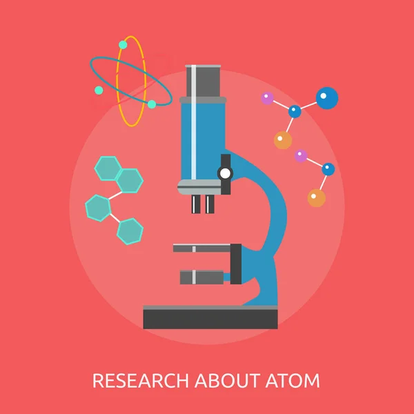 Investigación sobre el diseño conceptual de Atom — Vector de stock