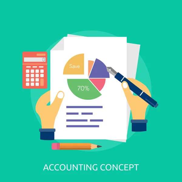 Accounting Concept Conceptual Design — Stock Vector