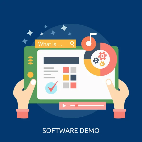 Koncepční návrh softwaru Demo — Stockový vektor