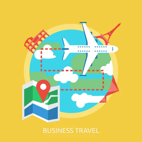 Business Travel konceptuell Design — Stock vektor