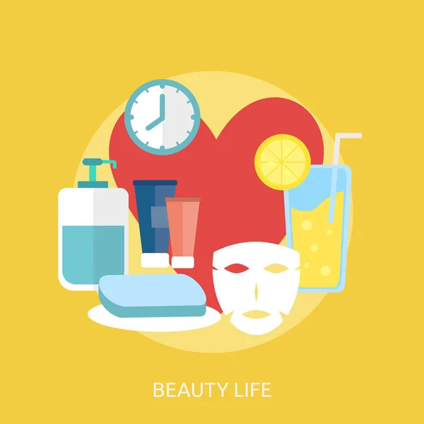 Belleza Vida Diseño conceptual — Vector de stock