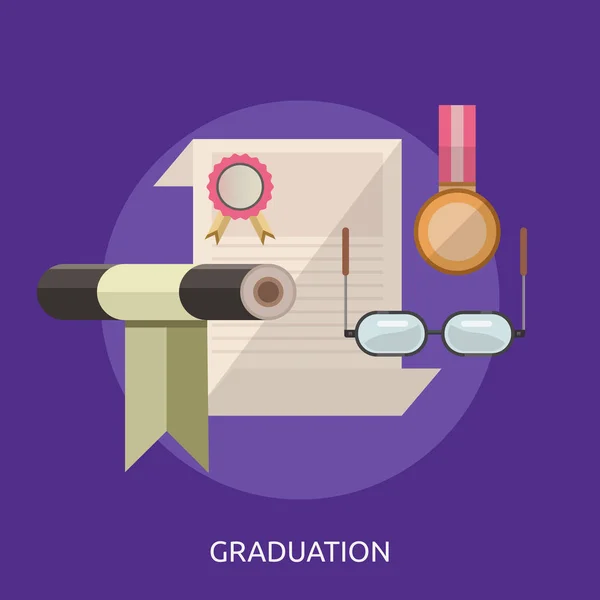 Conception conceptuelle de la graduation — Image vectorielle