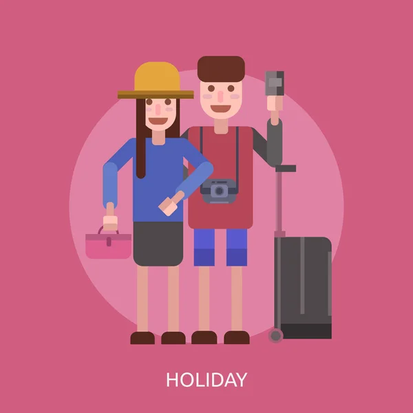 Diseño conceptual de vacaciones — Vector de stock