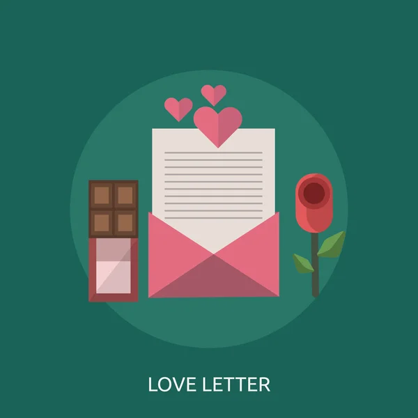 Carta de amor Conceptual Design — Vetor de Stock