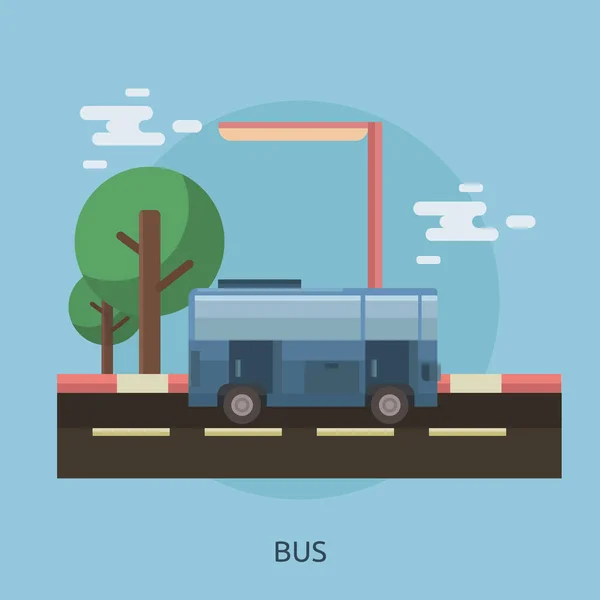 Conception conceptuelle de l'autobus — Image vectorielle