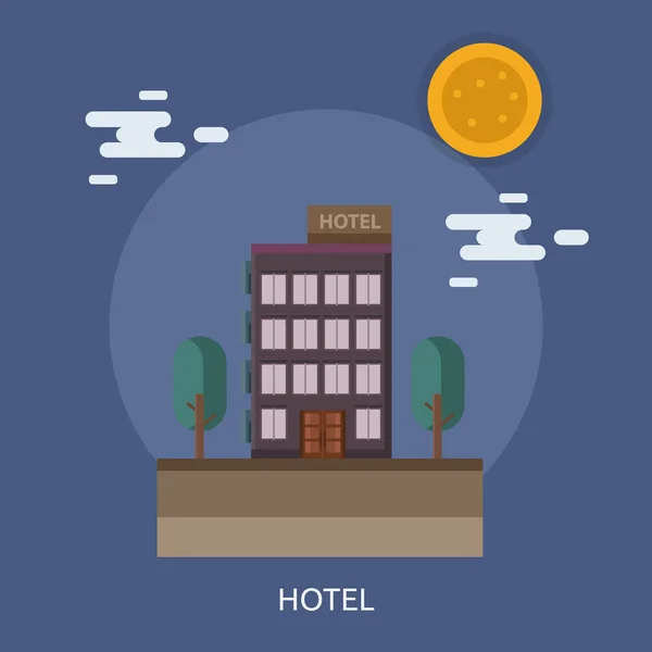Conception conceptuelle de l'hôtel — Image vectorielle