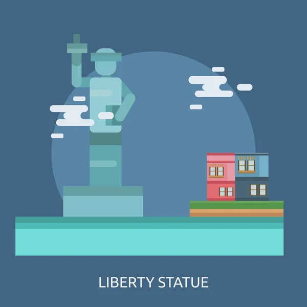 Estátua da Liberdade Conceptual Design —  Vetores de Stock