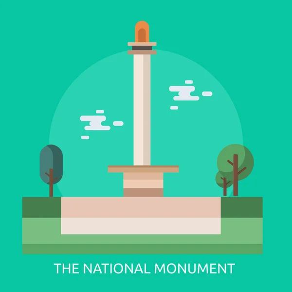 El Monumento Nacional Diseño Conceptual — Archivo Imágenes Vectoriales