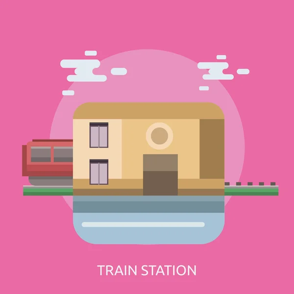 Estación de tren Conceptual Design — Vector de stock