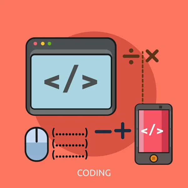 Codificación Diseño conceptual — Archivo Imágenes Vectoriales