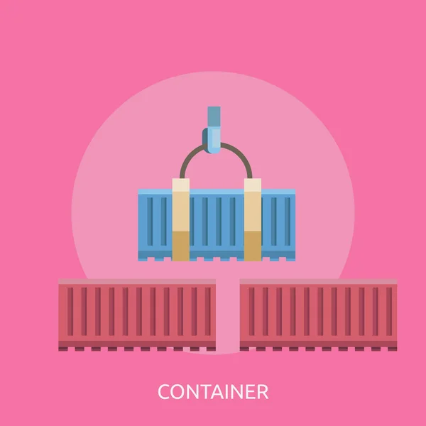 Концептуальный дизайн контейнера — стоковый вектор
