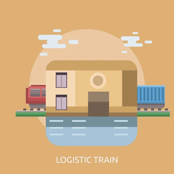 Projeto conceitual do trem logístico —  Vetores de Stock