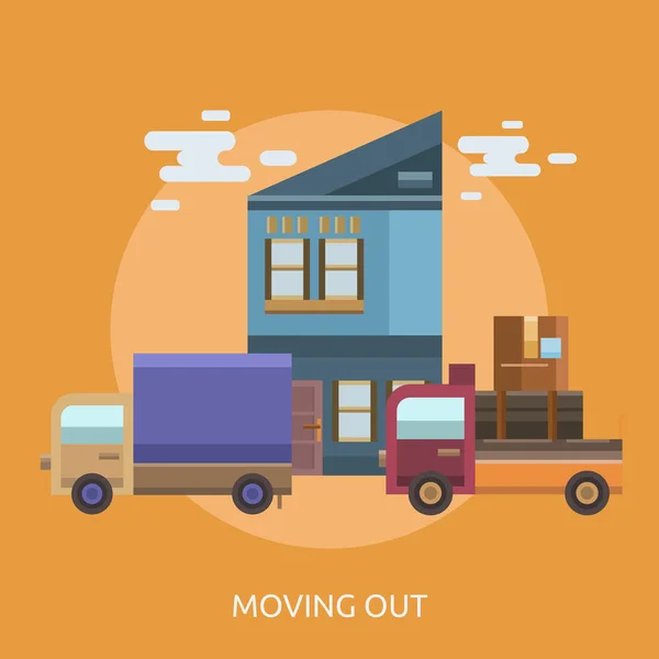 Mover hacia fuera el diseño conceptual — Vector de stock