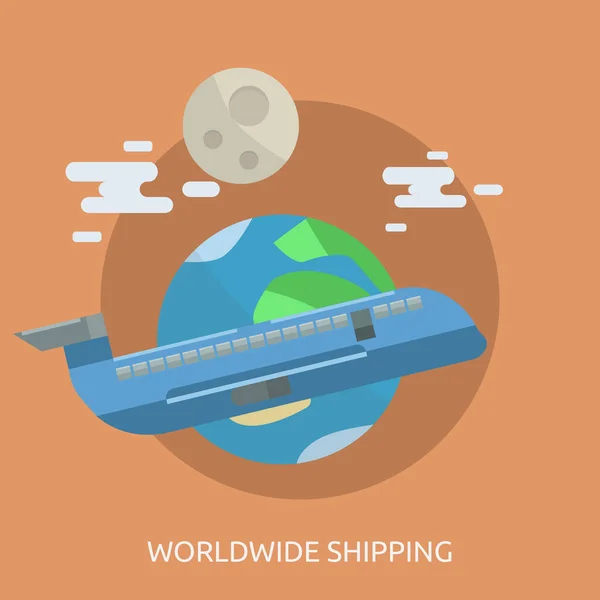 Design conceitual de transporte mundial —  Vetores de Stock