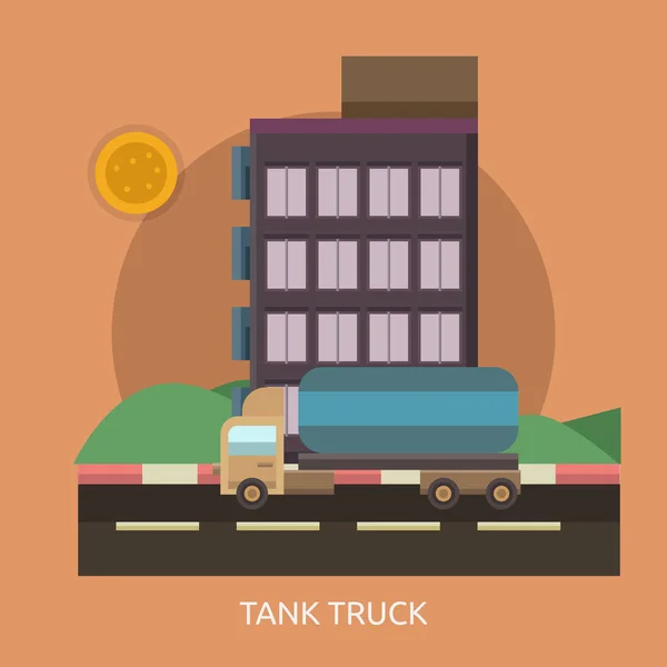 Tanklastwagen-Konzeption — Stockvektor