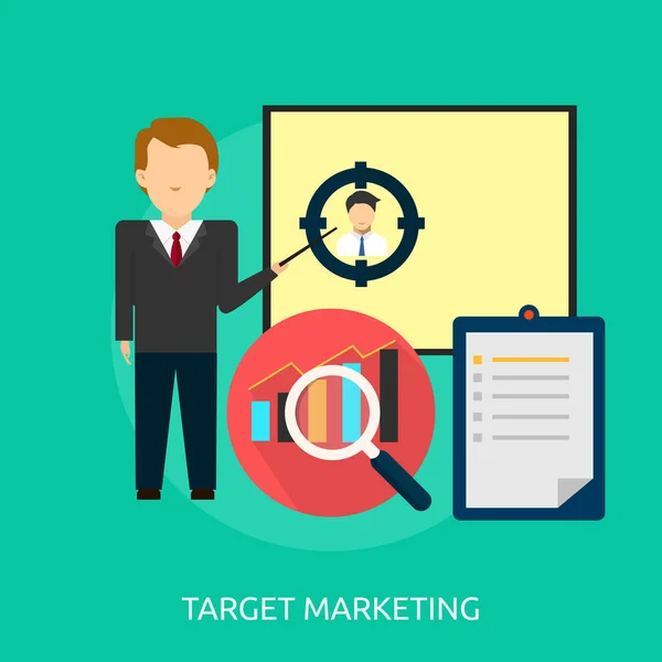 Target Marketing projekt koncepcyjny — Wektor stockowy