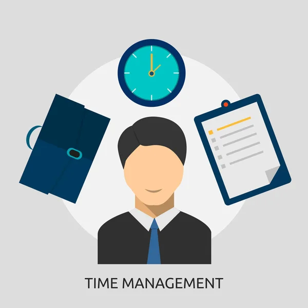 Σχέδιο εννοιολογικό του χρόνου διαχείρισης — Διανυσματικό Αρχείο
