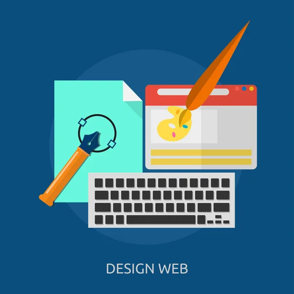 Conceptuele ontwerp-webdesign — Stockvector