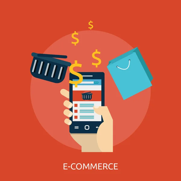 Projeto conceitual de E-Commerce —  Vetores de Stock