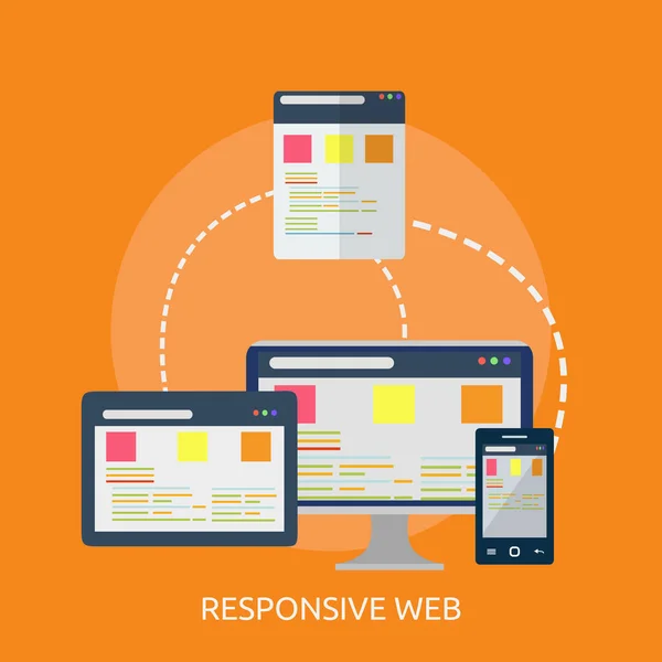 Responsive Web-Konzeption — Stockvektor