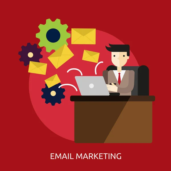 E-mail Marketing koncepcionális tervezés — Stock Vector