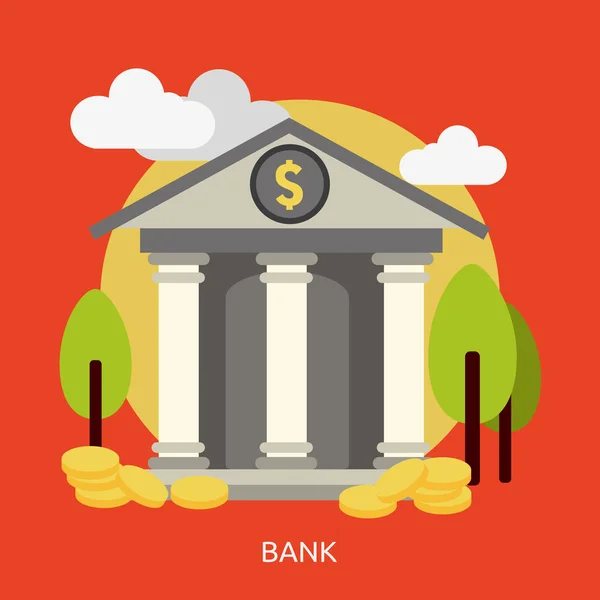 Концептуальный дизайн банка — стоковый вектор