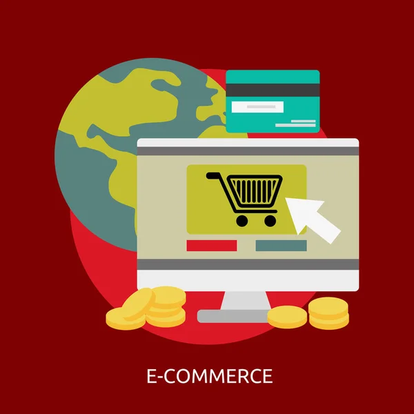 Conceptuele ontwerp van E-Commerce — Stockvector