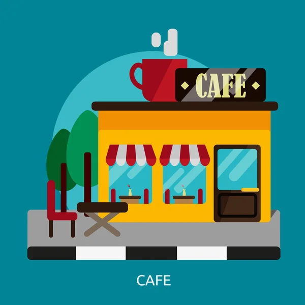 Cafe koncepční návrh — Stockový vektor