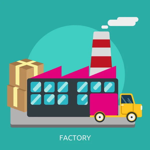 Factory konceptuell Design — Stock vektor