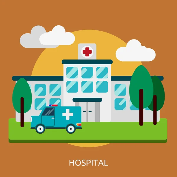 Projeto conceitual do hospital —  Vetores de Stock