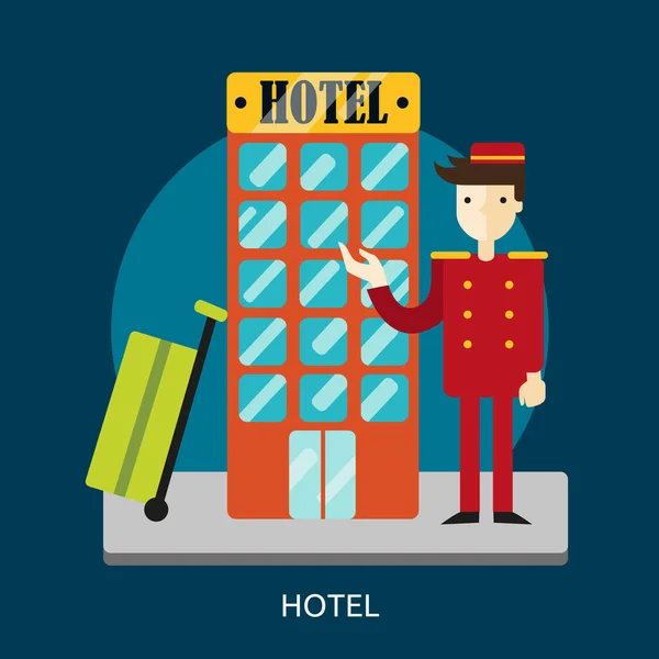 Hotel Design conceitual — Vetor de Stock