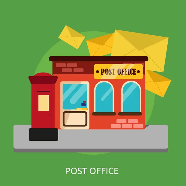 Diseño conceptual de la oficina de correos — Vector de stock