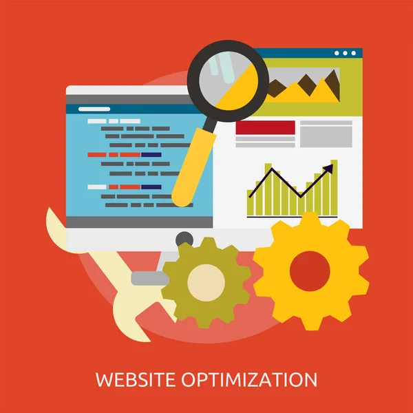 Optimización del sitio web Diseño conceptual — Vector de stock